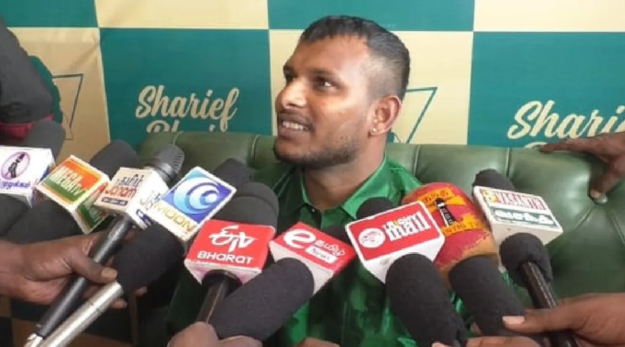 Natarajan Indian cricketer on Hindi Language press meet Trichy Tamil News