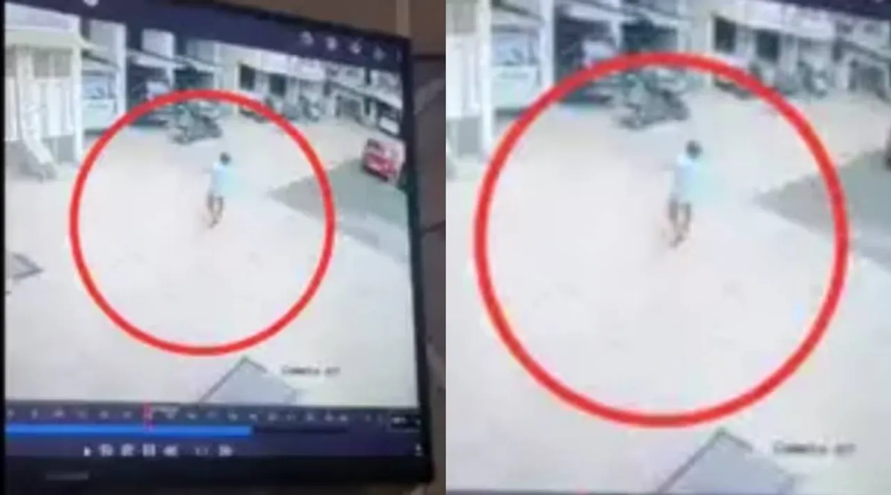 man catch child