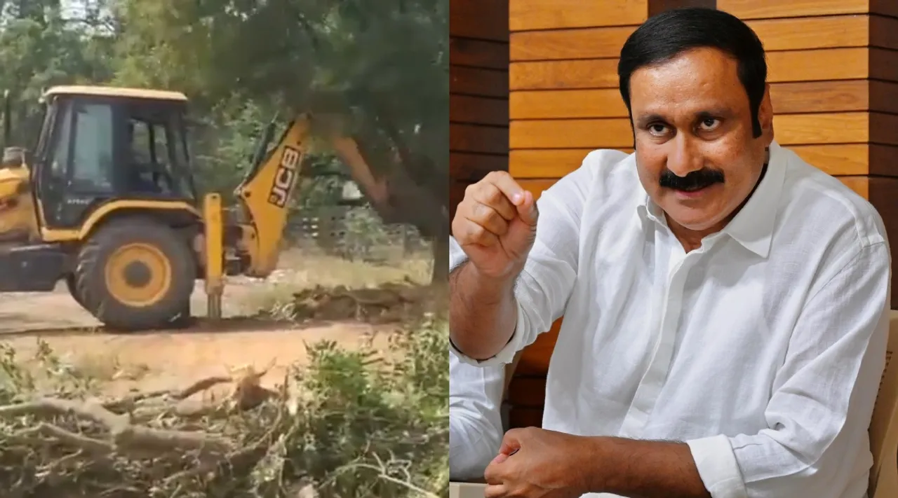 Anbumani Ramadoss PMK president condemns tree cutting in Vadalur Satyagnana Sabha Tamil News