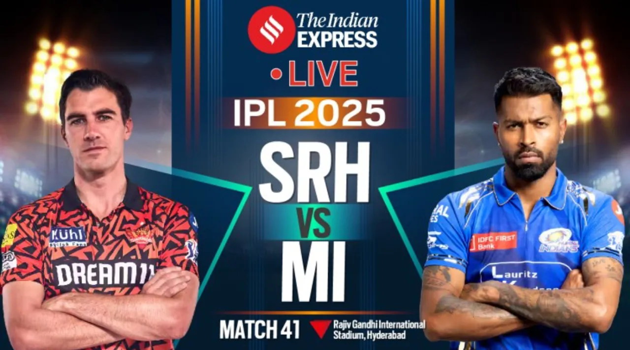 SRH vs MI LIVE Cricket Score 2025 IPL 41th match live cricket updates Sunrisers Hyderabad vs Mumbai Indians Rajiv Gandhi International stadium Pat Cummins Hardik Pandya Tamil News