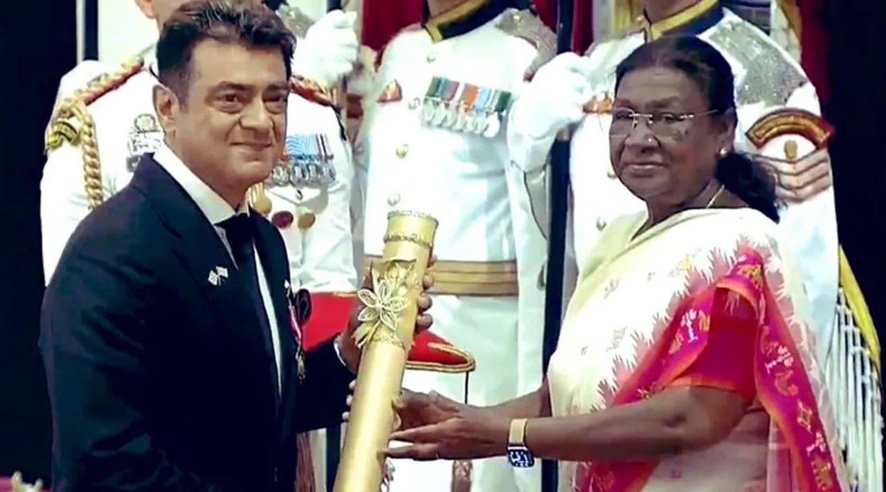 Actor ajith Padma Pooshan