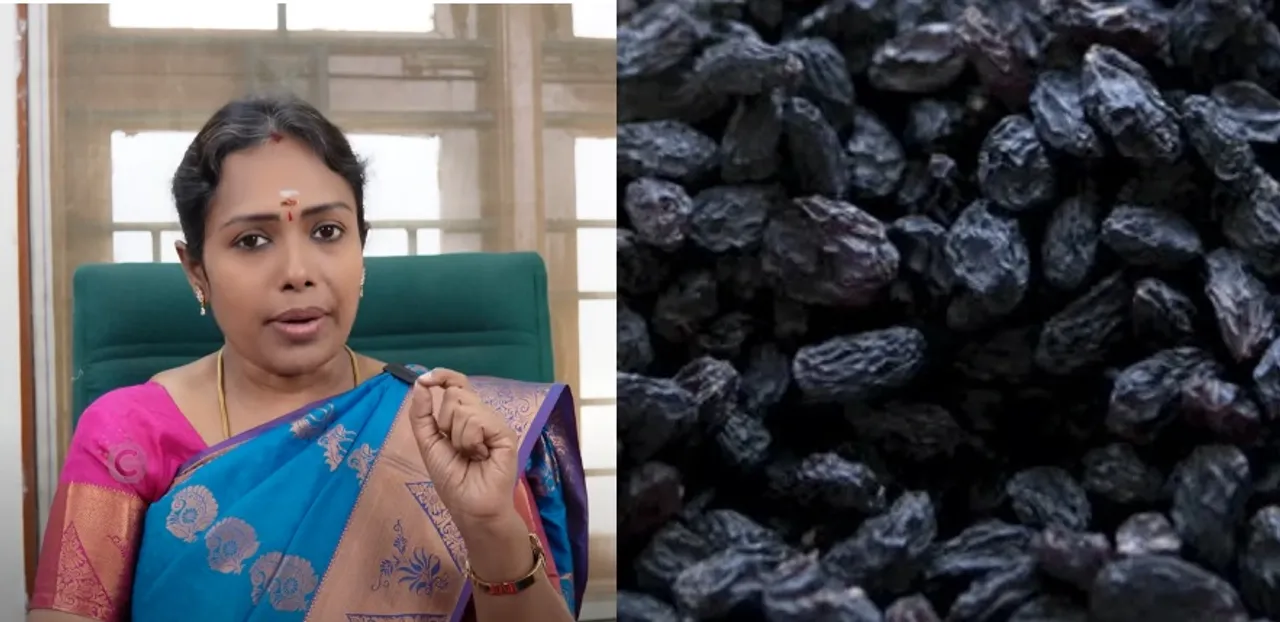 Soaked Dry Black Grapes Health Benefits