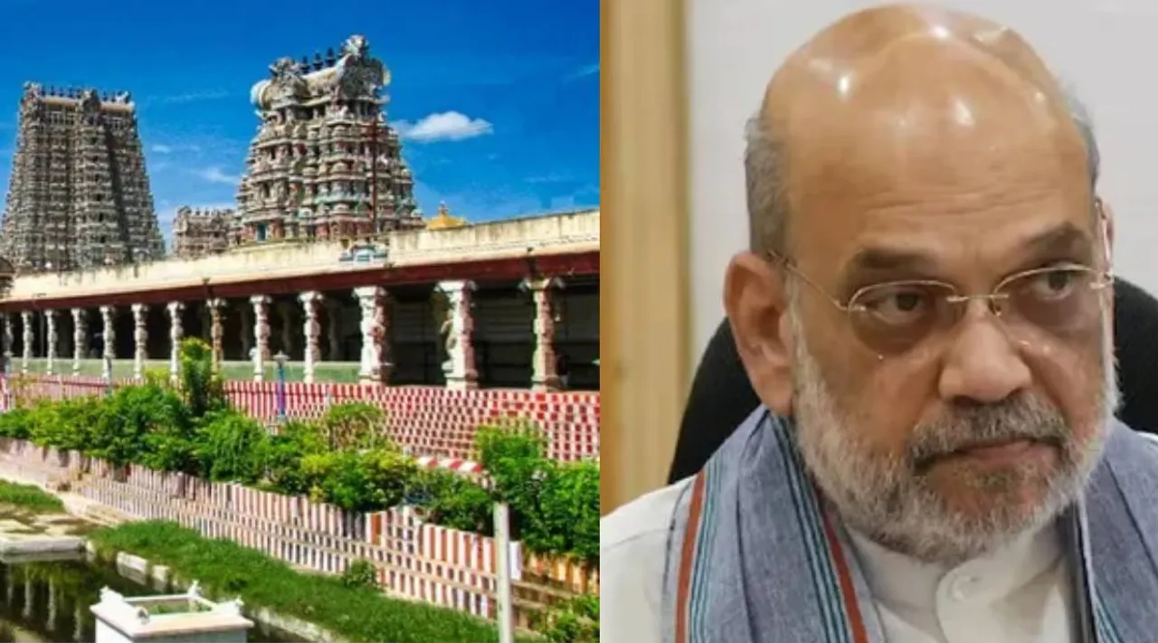 Amit shah visits temple