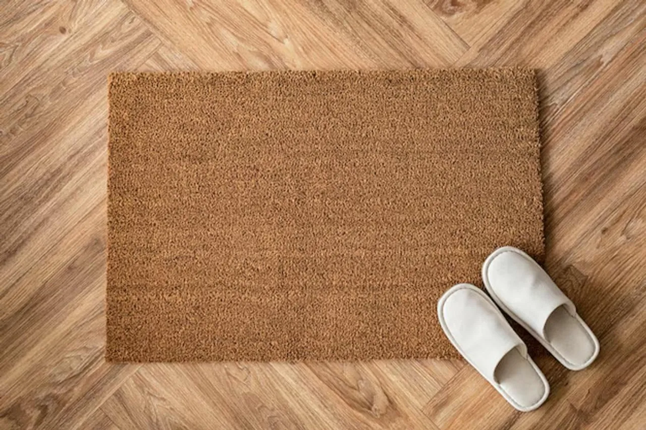 Door mat cleaning washing