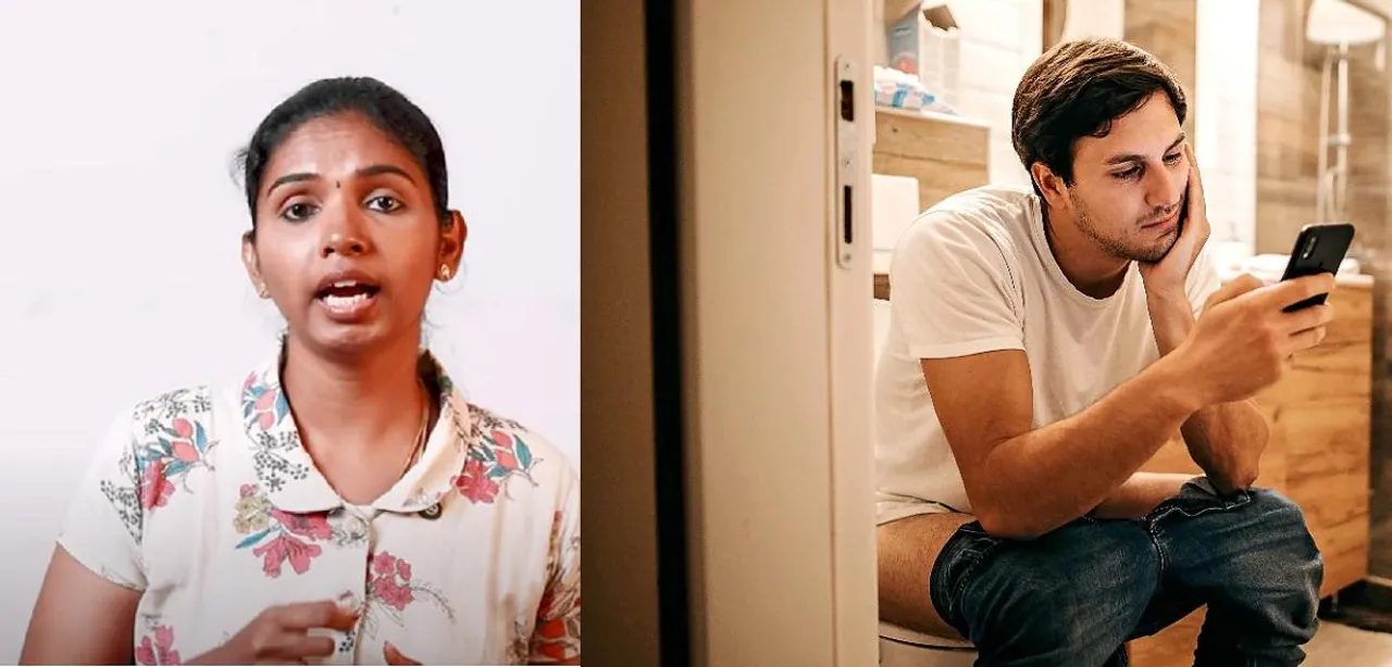 Mobile in Toilet