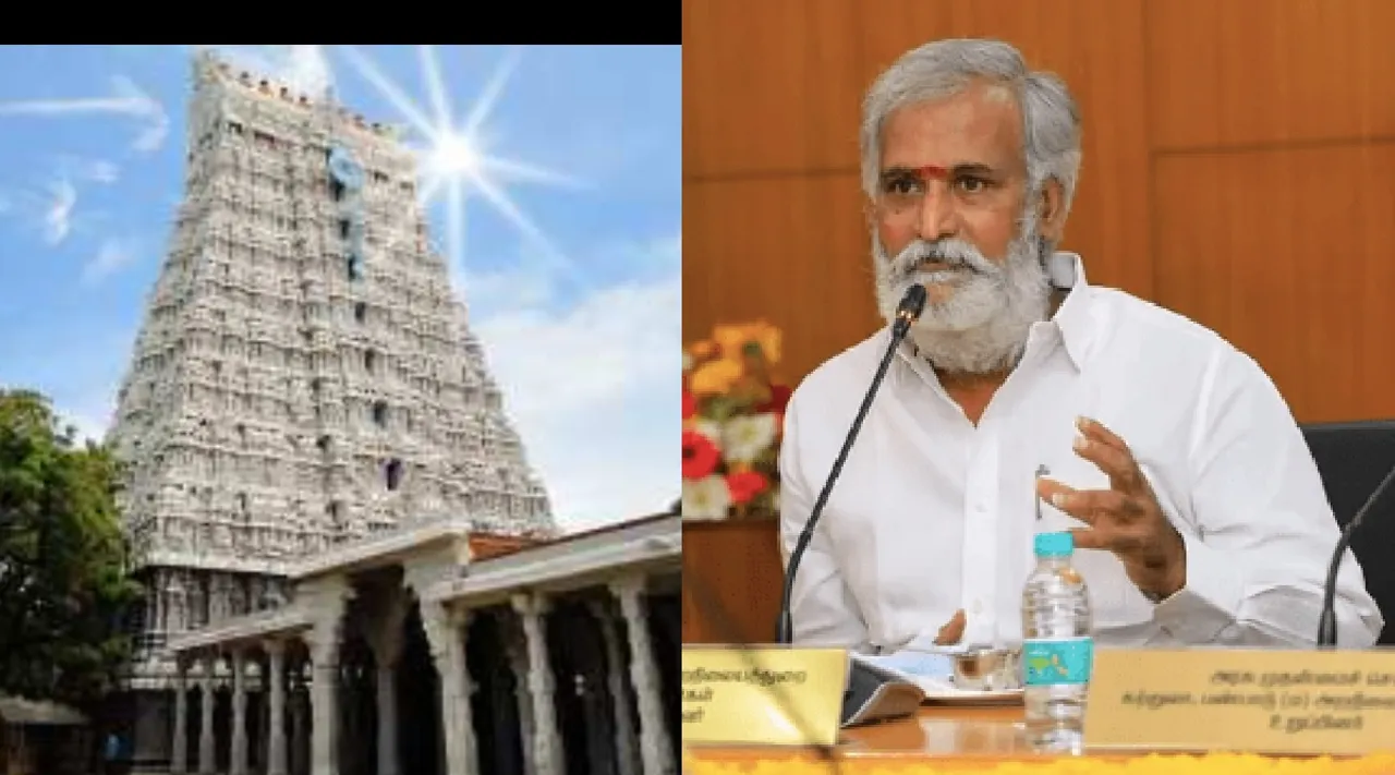 TN Minister sekar babu on Tiruchendur Murugan temple  Kudamulukku Thiruvizha in Tamil