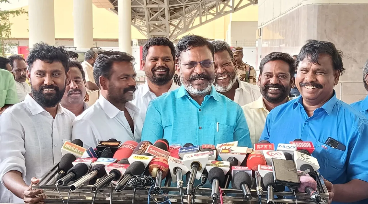 VCK leader Thirumavalavan MP on Madurai Murugan Maanadu at Trichy press meet Tamil News