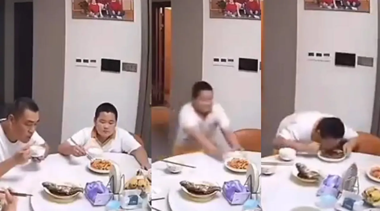 Chinese boy runs