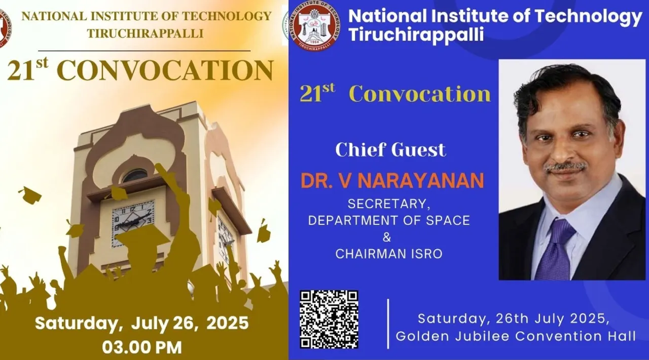 Indian Space Research Organisation Chairman V Narayan National Institute of Technology Tiruchirappalli Tamil News