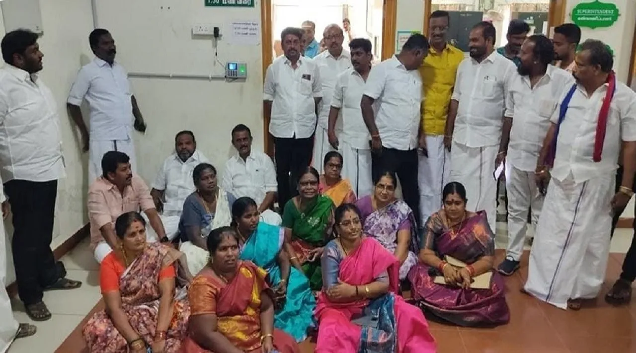 Thanjai corp couns protest