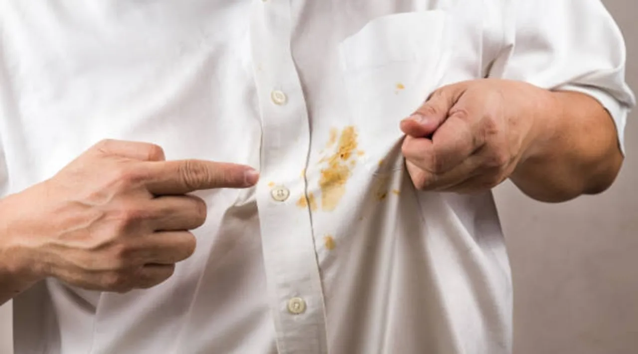 stained shirt