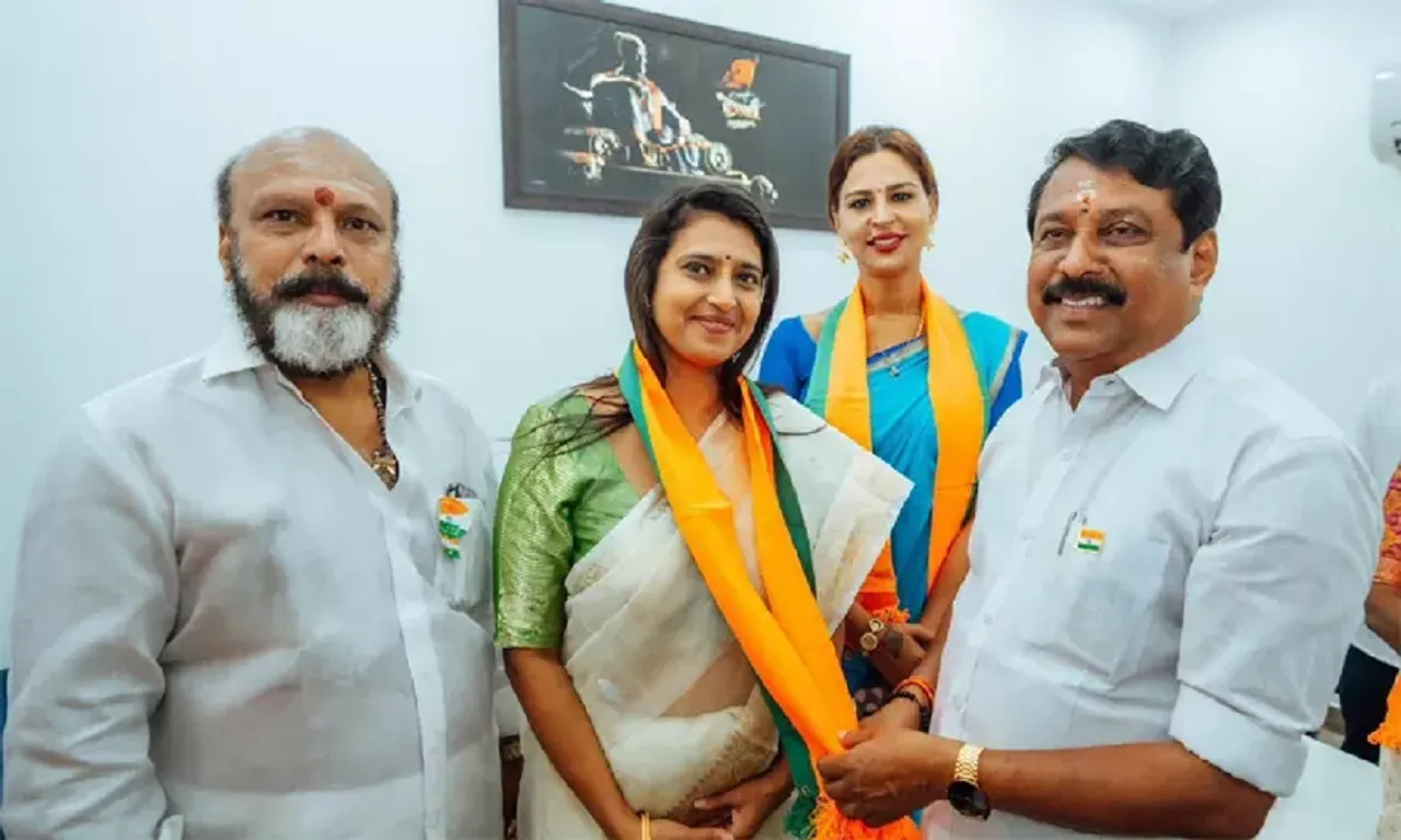 Actress Kasthuri BJP Nainar Nagendran Namitha Marimuthu
