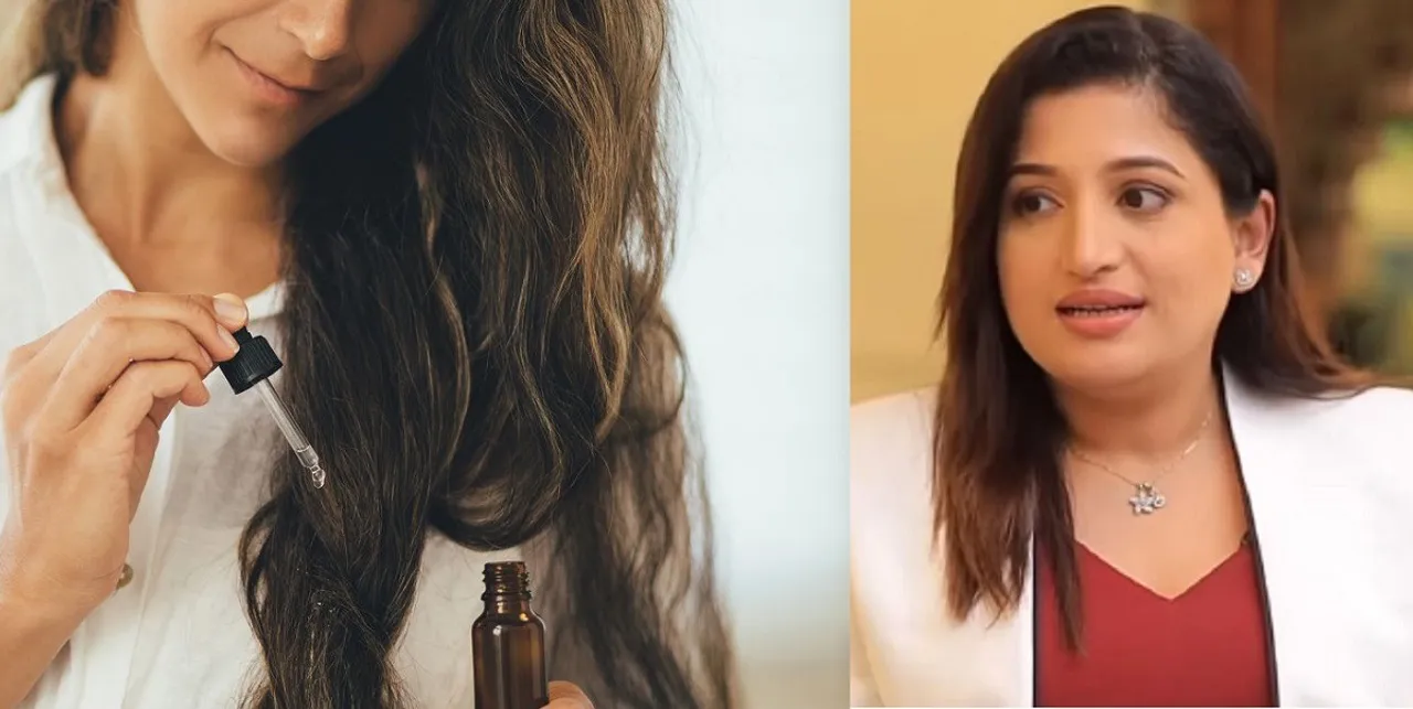 hair oil apply