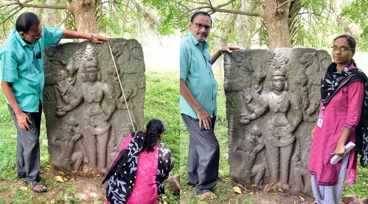 Villupuram Pallava period Kotravai sculpture Curator Tamil News
