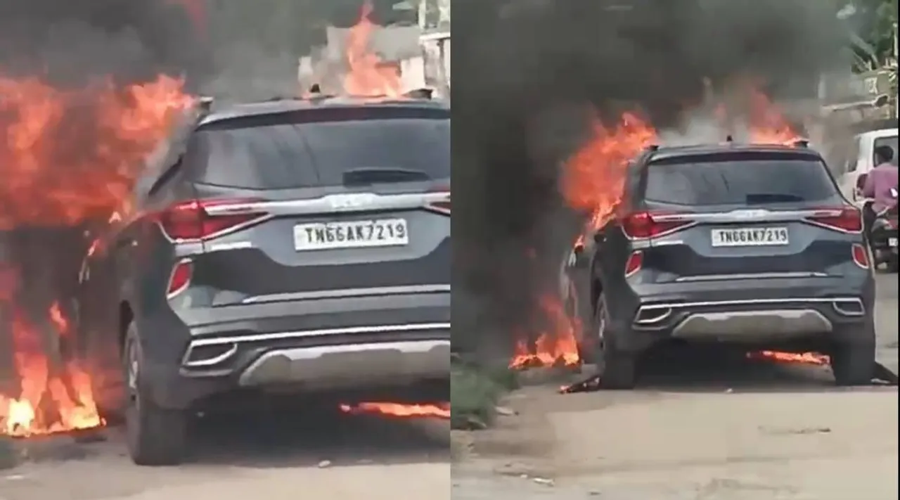 car fire accident