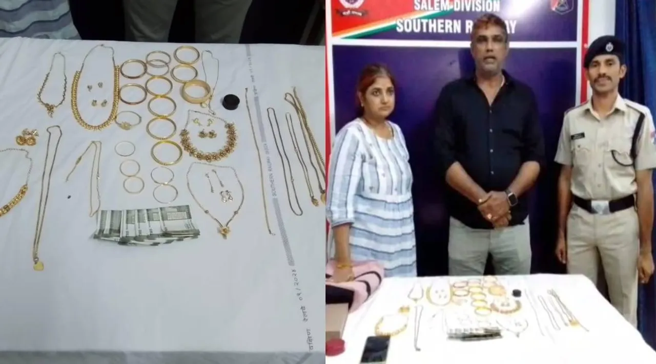 Lost gold ornaments on train