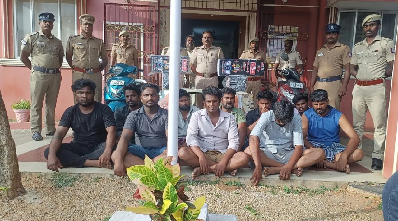 Villupuram police arrest 10 people for fraud involving offering household appliances at low prices Tamil News