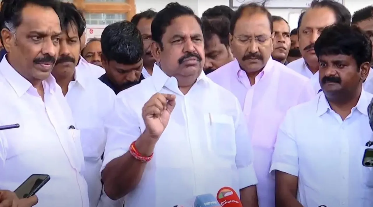 Edappadi Palaniswami press meet in karur