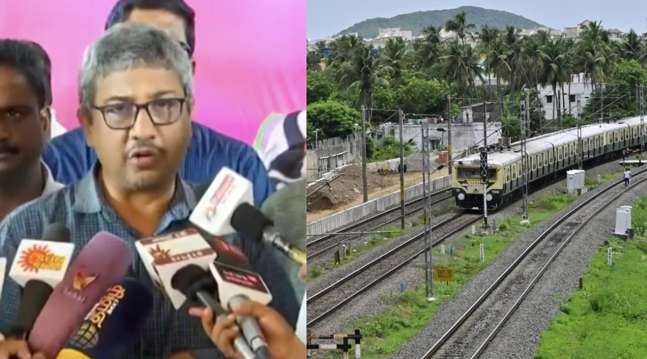 Southern Railway Senior Deputy General Manager P Mahesh press meet about kilambakkam railway station opening date Tamil News