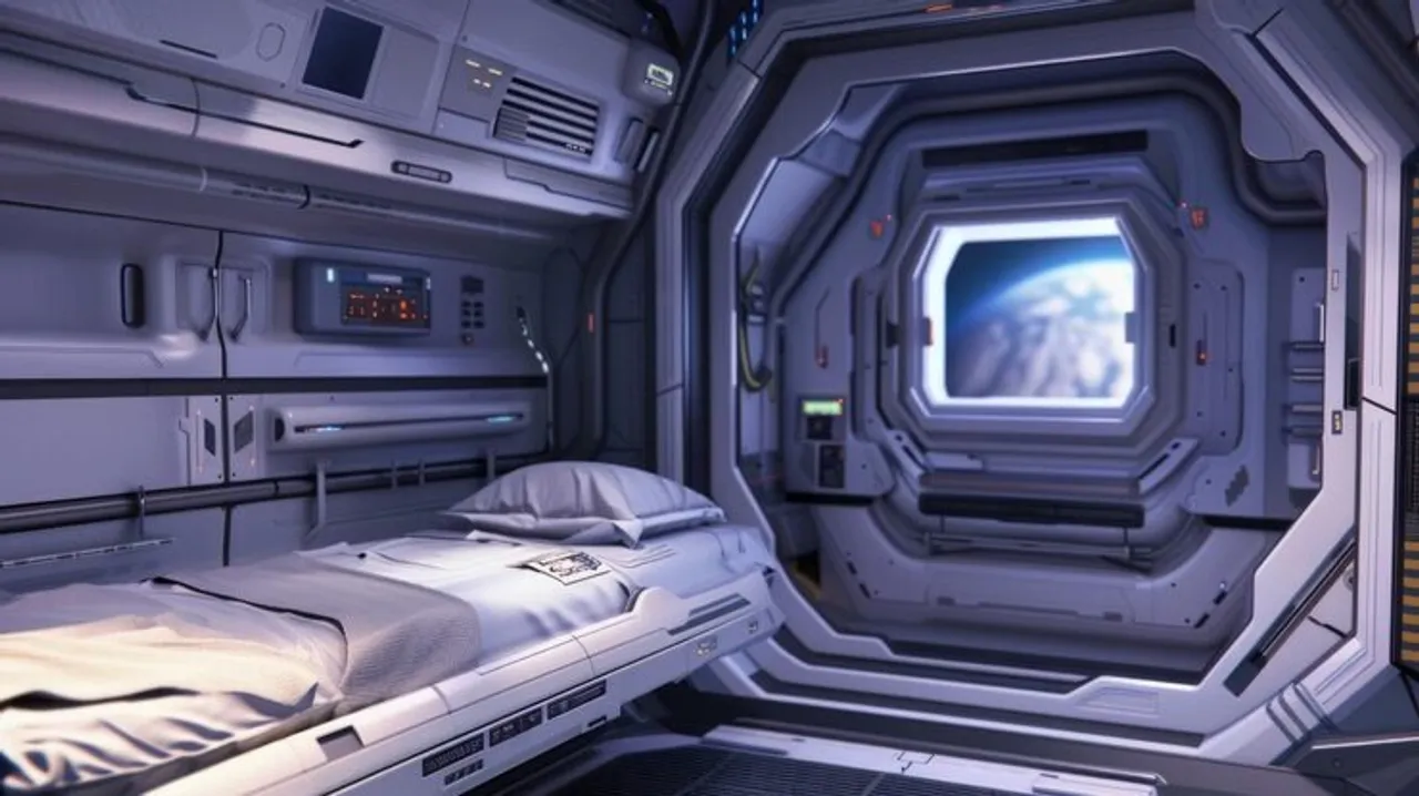 futuristic-spaceship-cabin-interior-with-bed-window-view-earth_885831-102622