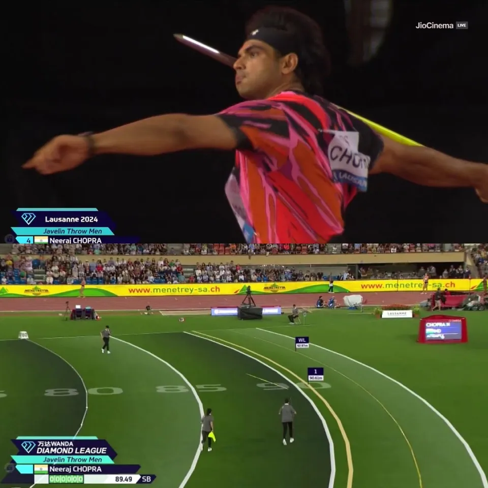 Neeraj Chopra Lausanne Diamond League Highlights in tamil 