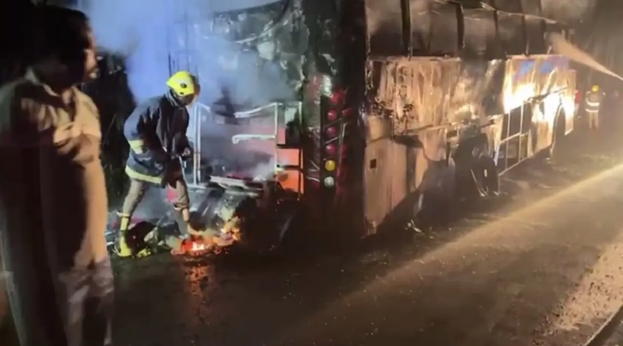 kovai bus fire accident