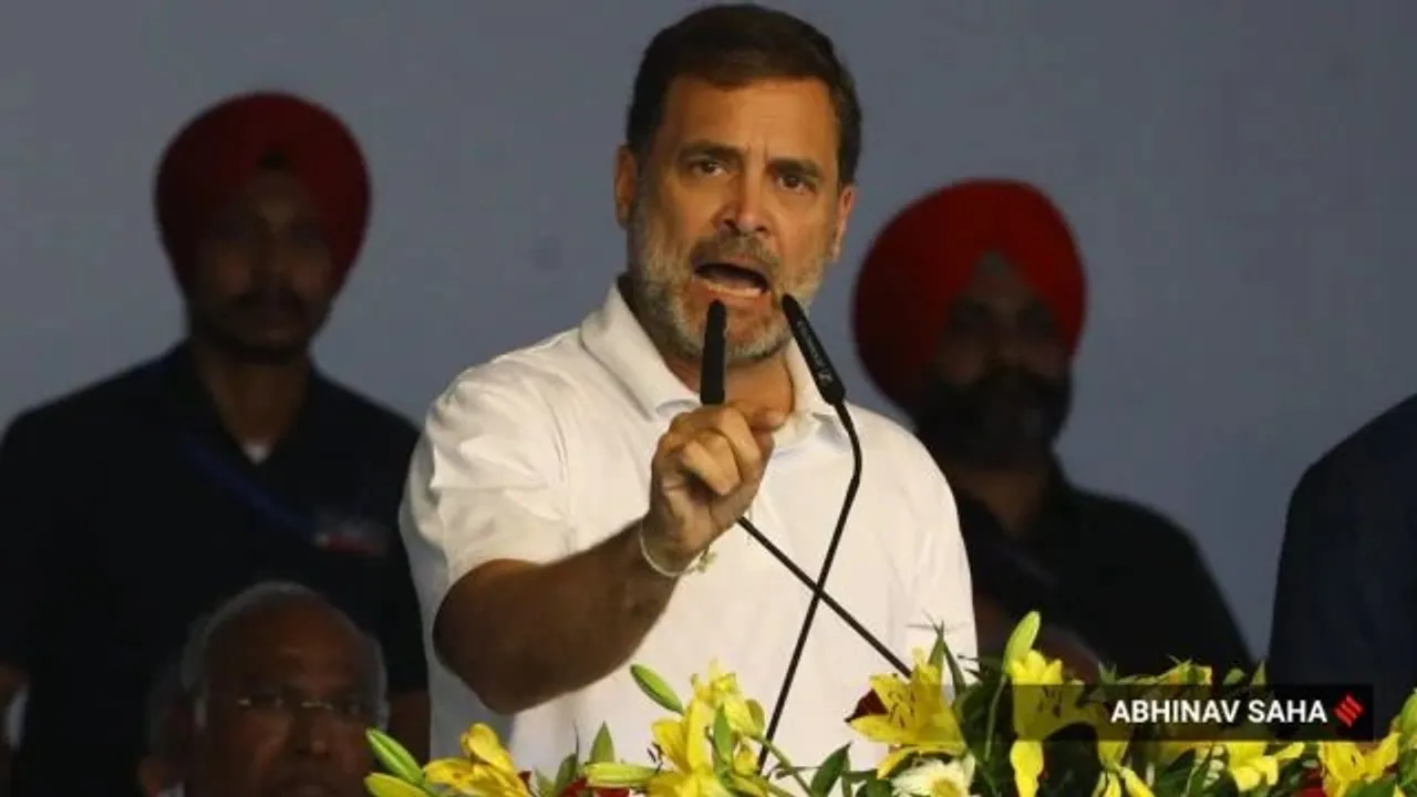 Rahul Gandhi at INDIA bloc rally in Delhi
