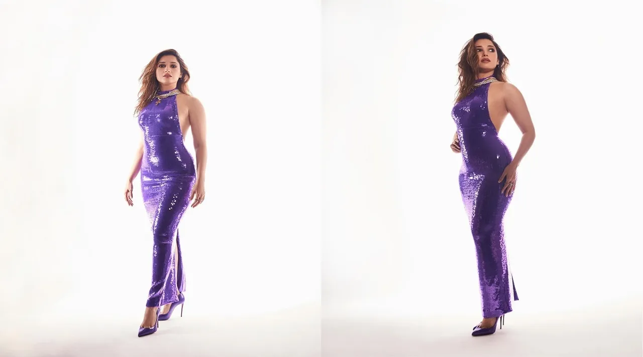 Tamannah violet gown