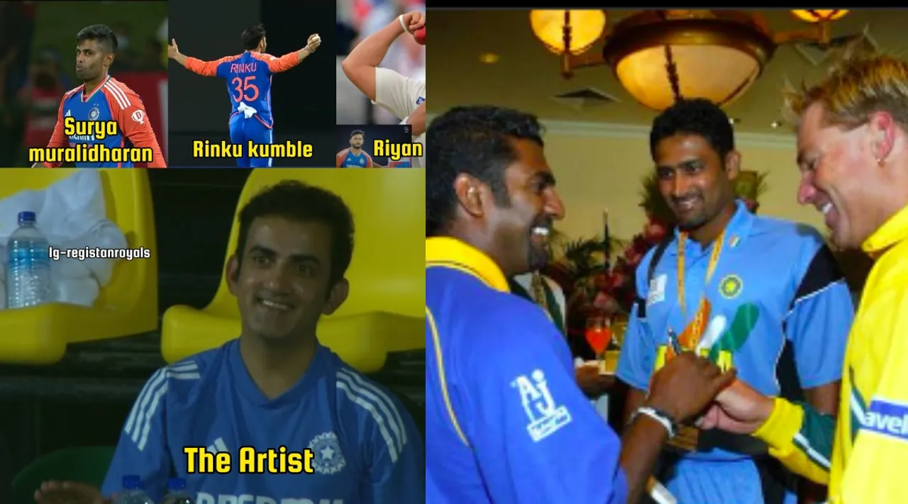 Gambhir memes go viral after Surya Rinku turn bowling heroes SL v IND 3rd T20I Tamil News 