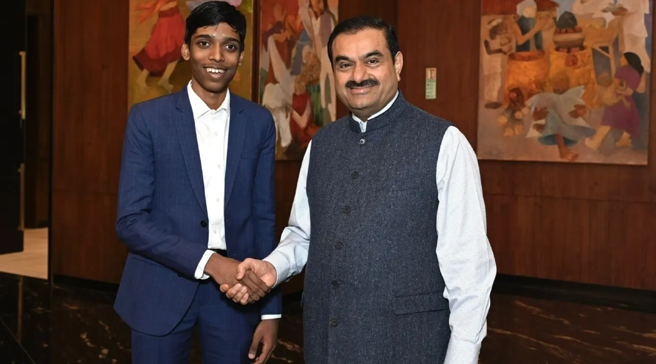 Gautam Adani meets chess champion Praggnanandhaa Tamil News 