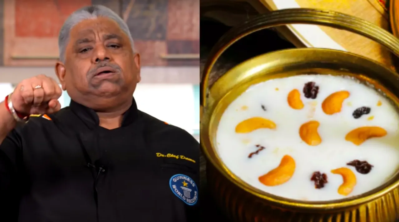 Paal Payasam Rice Payasam recipe by Chef Damu in tamil 