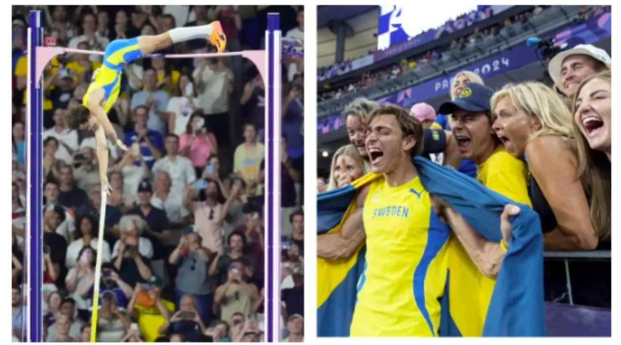 Mondo Duplantis breaks pole vault world record ninth time to win gold at Paris Olympics Tamil News 