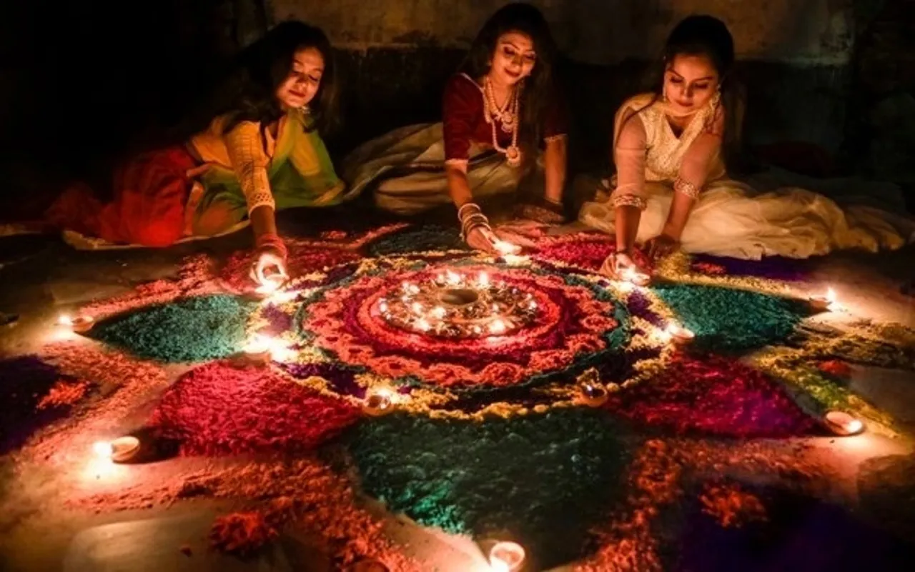 Diwali oil bath