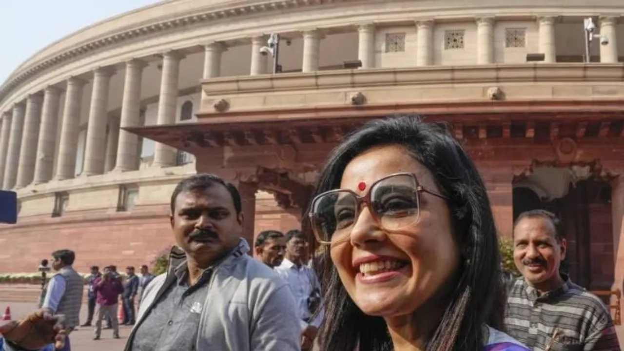 Mahua Moitra at Pariament