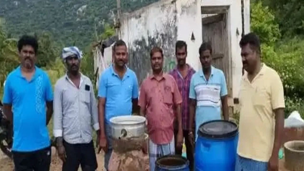 A man has been arrested for selling bootleg liquor in Trichy