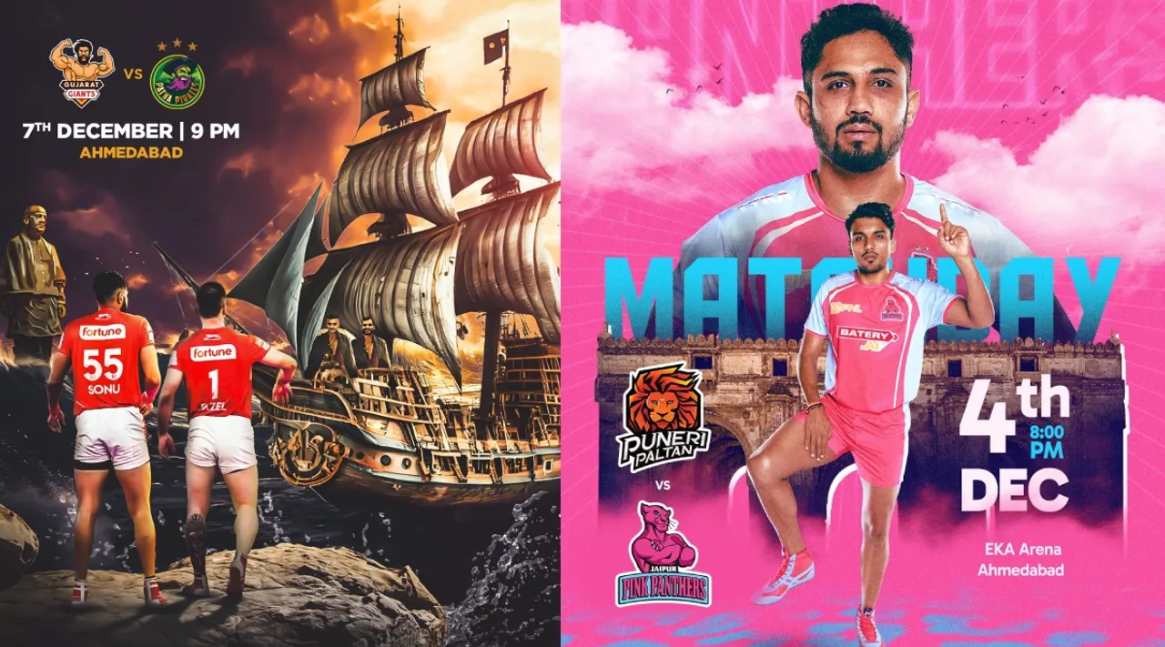  Bengal Warriors vs Jaipur Pink Panthers and Gujarat Giants vs Patna Pirates PKL 2023 updates in tamil 