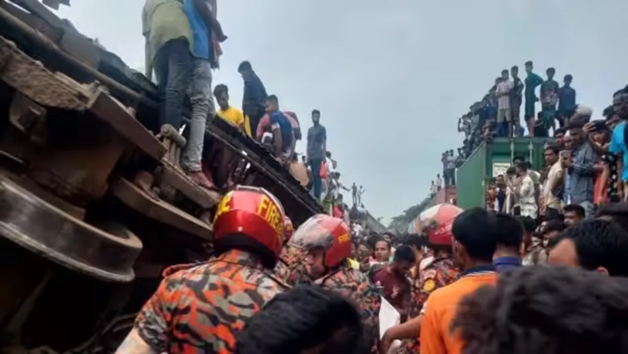 Kishoreganj to Dhaka collided with the freight train 