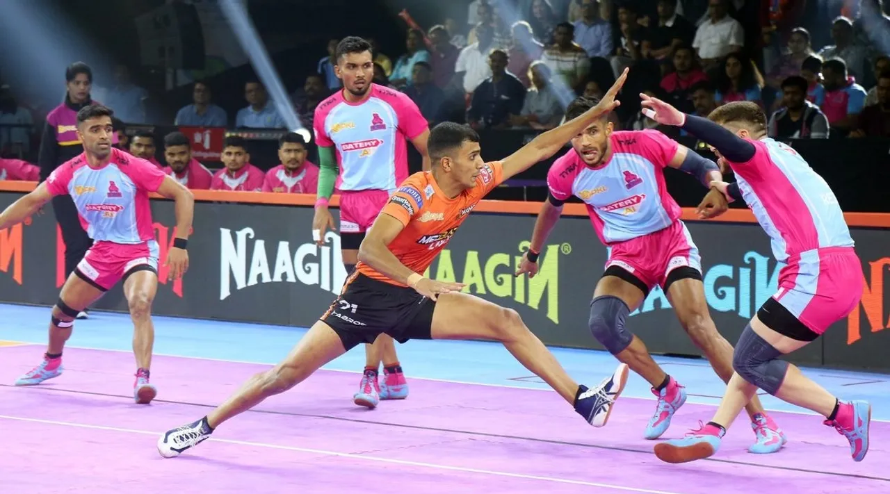 Jaipur Pink Panthers vs Telugu Titans and Puneri Paltan vs Gujarat Giants Pro Kabaddi League Season 10 match updates in tamil   