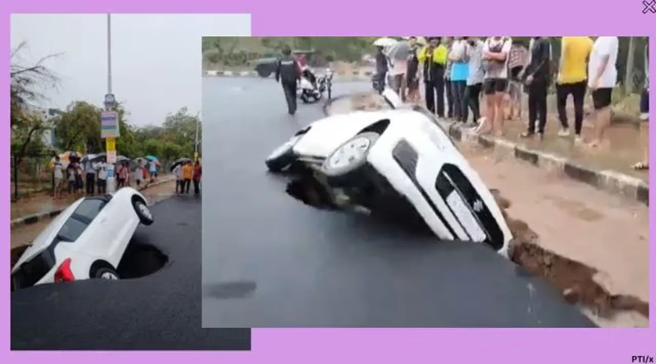 car trapped