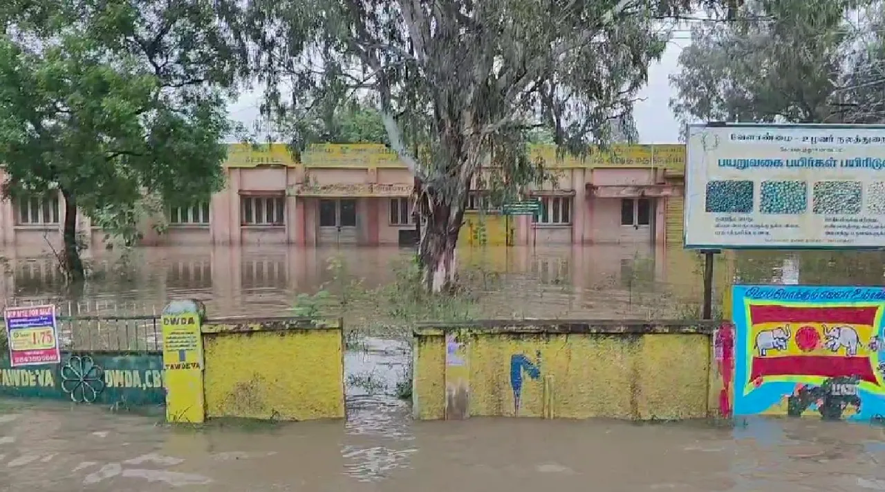 Coimbatore Rain Agricultural University reeling in water video Tamil News 