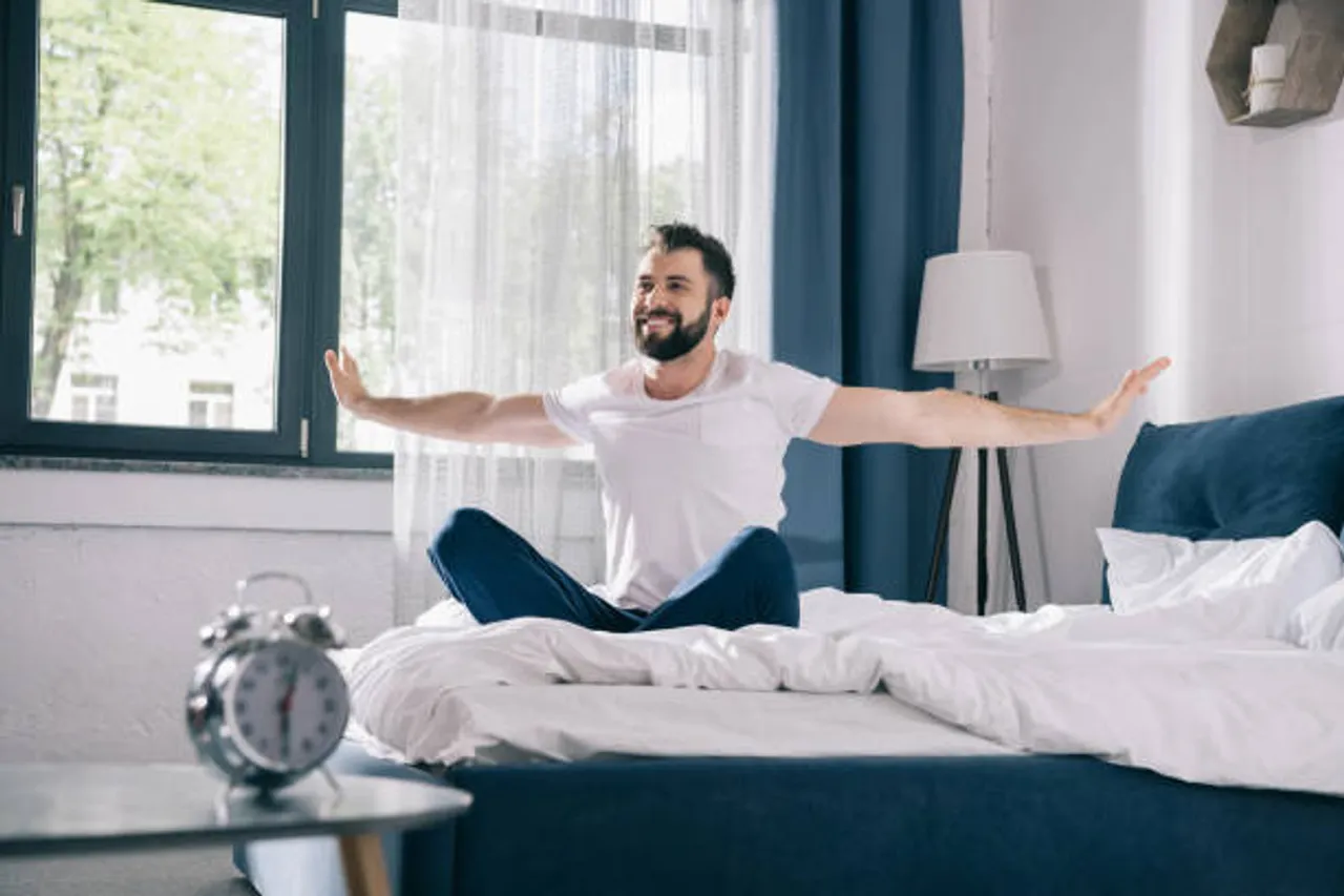 waking up