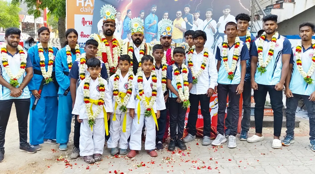 Kudo National Championship Coimbatore students win 9 medals Tamil News 