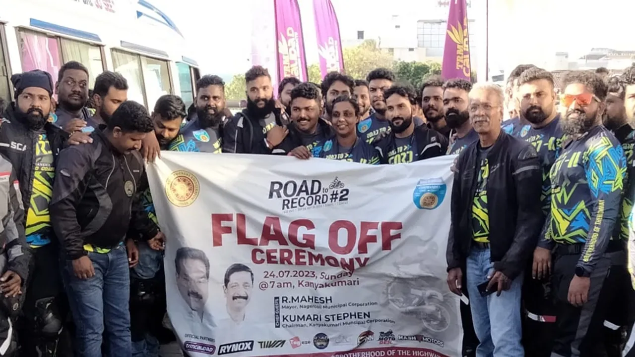 bike journey from Kanyakumari to Andhra