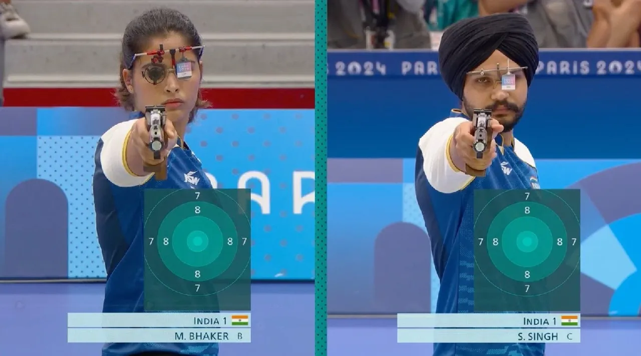India at Olympics 2024 Day 4 Updates Manu Bhaker Sarabjot Singh win mixed team bronze Tamil News 