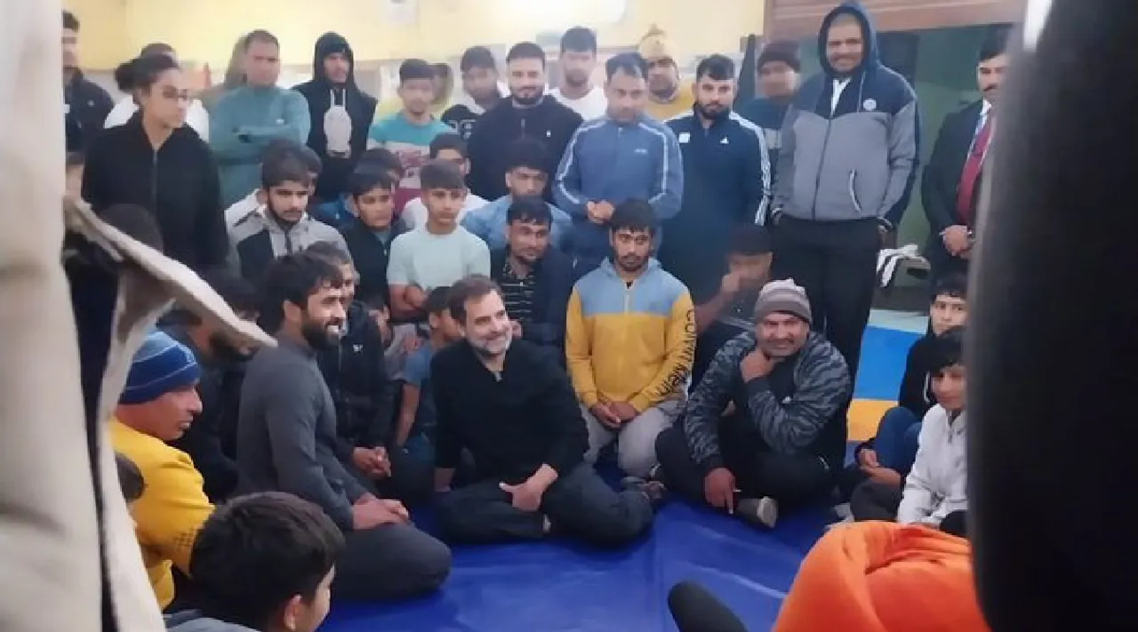 Rahul Gandhi Meets Wrestlers In Haryana Tamil News 