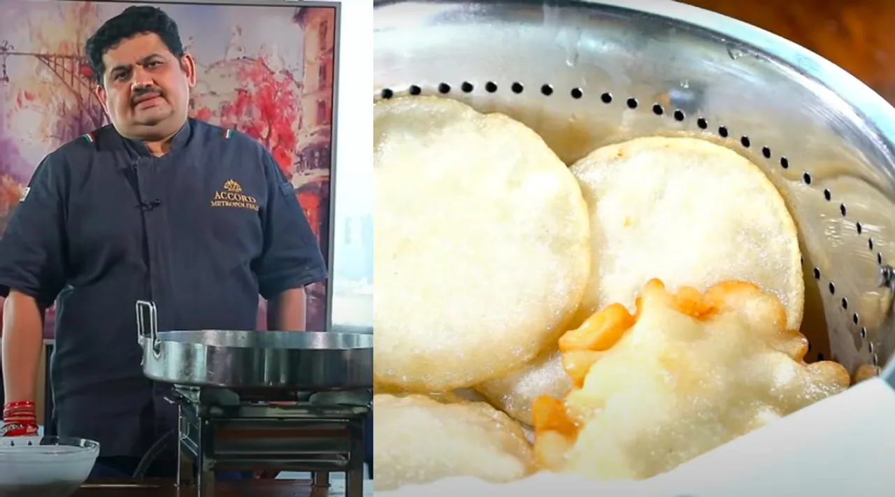 Venkatesh Bhat recipe Vellai Paniyaram with Kara Chutney Vara Milagai Chutney in Tamil  