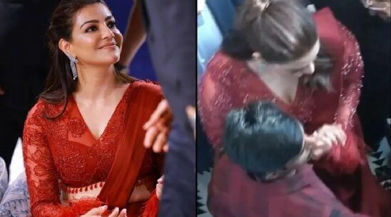 Kajal Aggarwal Annoyed After Fan Touches Inappropriately Viral Video Tamil News 