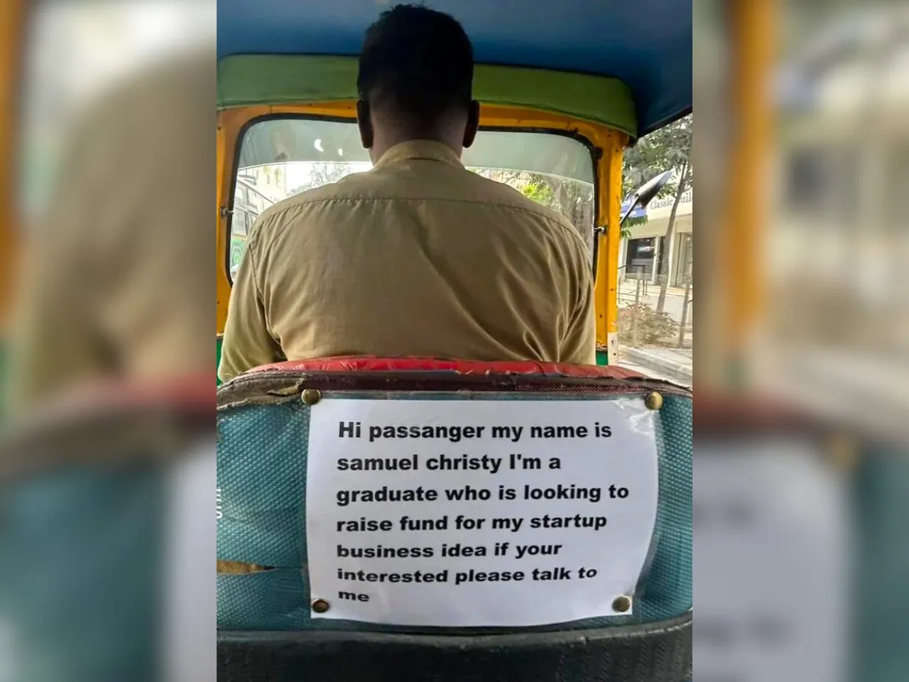 Bengaluru graduate auto driver makes funding pitch to passengers