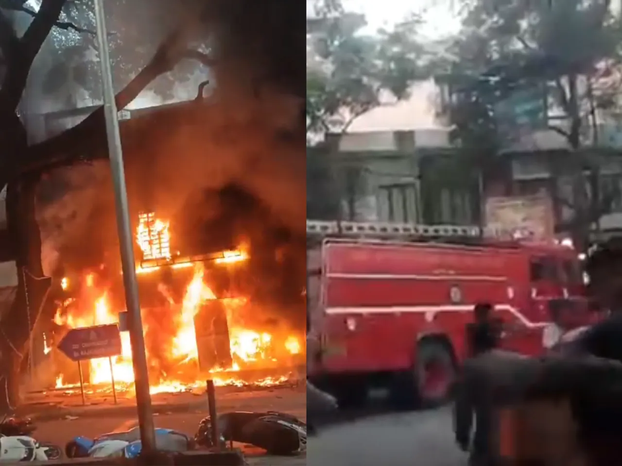 Bengaluru EV showroom catches fire