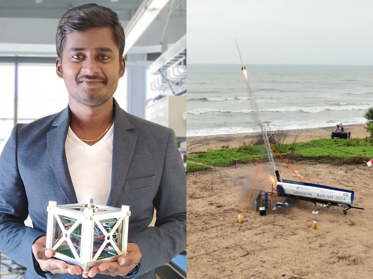 Dr. Anand Megalingam launched India's first reusable hybrid rocket, RHUMI-1